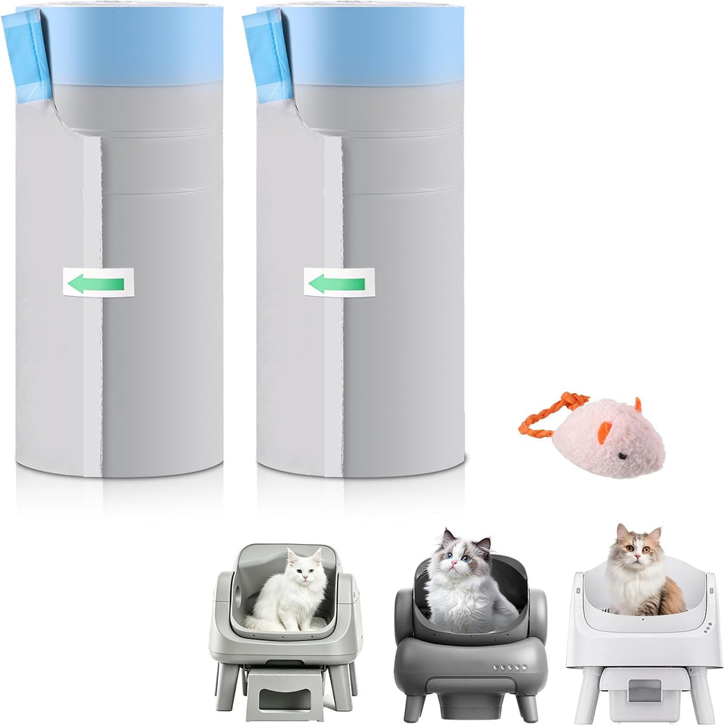 150 Count Automatic Cat Litter Box Bags Compatible with Petpivot Autoscooper 11/12 NeakasaM1 Open-Top Self-Cleaning Cat Litter Boxes, Leak-Proof Drawstring Trash Bags Replacement,27" x13",Holds 23 lbs - Image 10