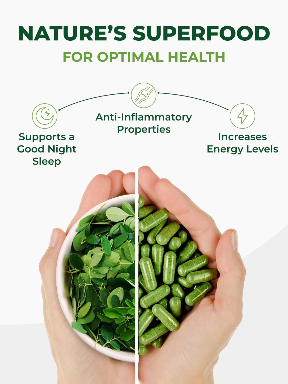 PURA VIDA MORINGA Organic Moringa Capsules, Pure Moringa Leaf Powder Single Origin for Energy, Metabolism & Immune Support, 120ct, 500mg Caps - Image 8