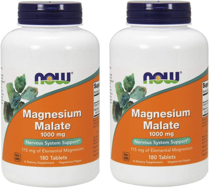 Full range presentation of the authentic USA imported NOW Foods Magnesium Malate tablets for Indian wellness enthusiasts.