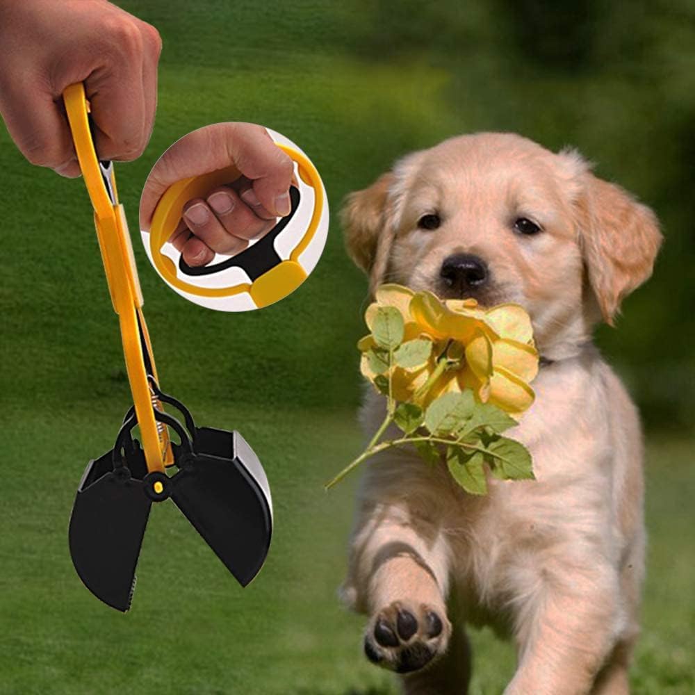 Andiker pink pet waste picker close up showing high elastic spring mechanism