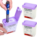 FinePro portable pen-needle disposal container pack of 3 front view for diabetes care.