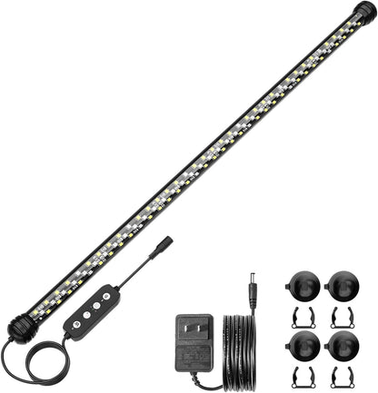 SEAOURA Led Aquarium Light with Timer, Submersible Aquarium Plant Light, Fish Tank Light with Auto On/Off, 3 Lighting Modes, Adjustable Brightness (26.8 in for 28-52inch Planted Tank), 14W - Image 10