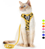 Supet Cat Harness and Leash Set Stylish Escape Proof Cat Vest Harness Adjustable Breathable Pet Leash with Reflective Trim - Image 11