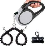 YaLunpc dual retractable dog leash for two large dogs front view