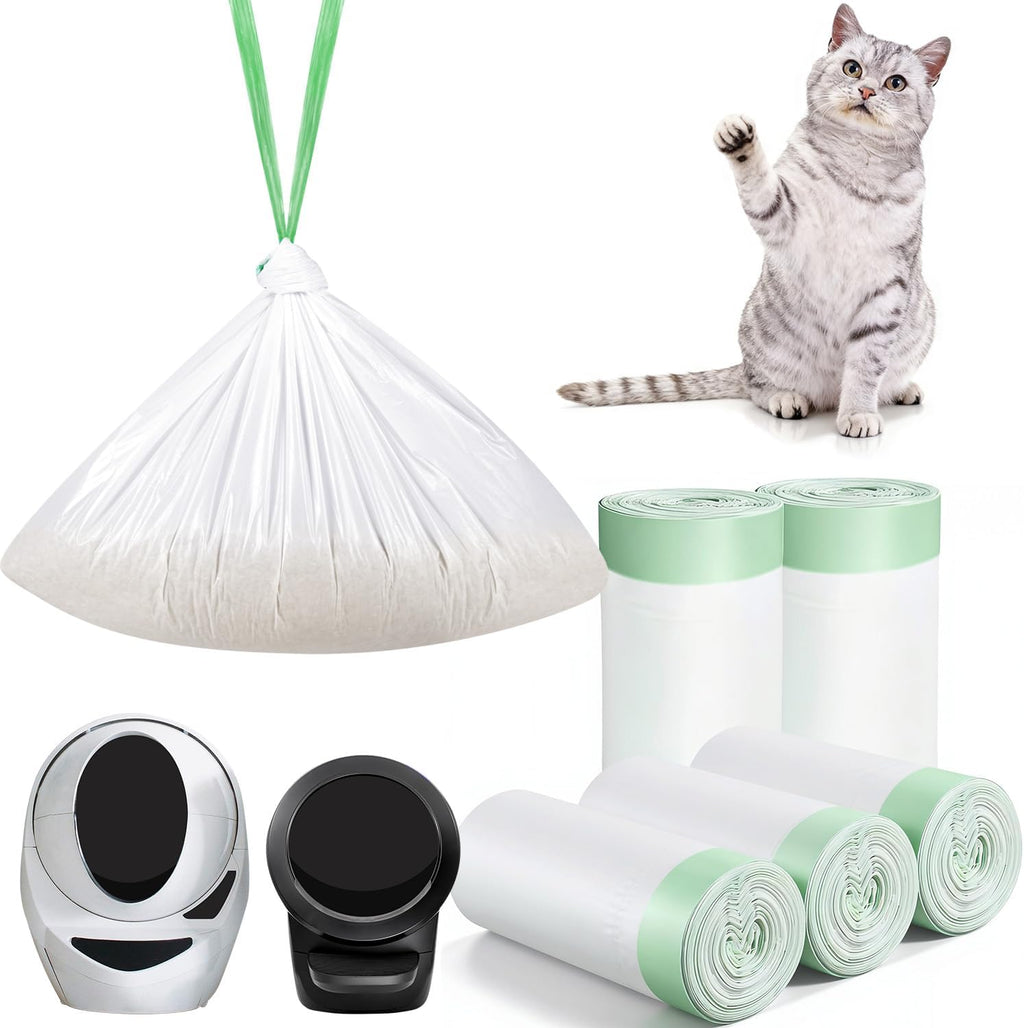 45 Count Automatic Litter Box Bags Liners Compatible with Litter Box Robot 4/5/3, Thick Self-cleaning Cat Litter Box Liners refill with Drawstring Heavy Duty 10-12 Gallons of Capacity - Image 9