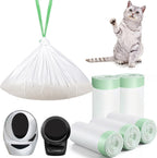 45 Count Automatic Litter Box Bags Liners Compatible with Litter Box Robot 4/5/3, Thick Self-cleaning Cat Litter Box Liners refill with Drawstring Heavy Duty 10-12 Gallons of Capacity - Image 9