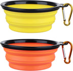 Dog Bowl Pet Collapsible Bowls, 2 Pack for Cats Dogs, Portable Pet Feeding Watering Dish for Walking Parking Traveling with 2 Carabiners (Small, Blue+Green) - Image 11