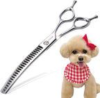 8.0'' Curved Chunkers Shears for Dog Grooming Professional Magic Pet Grooming Scissors with Big Artificial Diamonds 38 Teeth for Large Dogs(8.0 in, Curved Chunkers) - Image 9