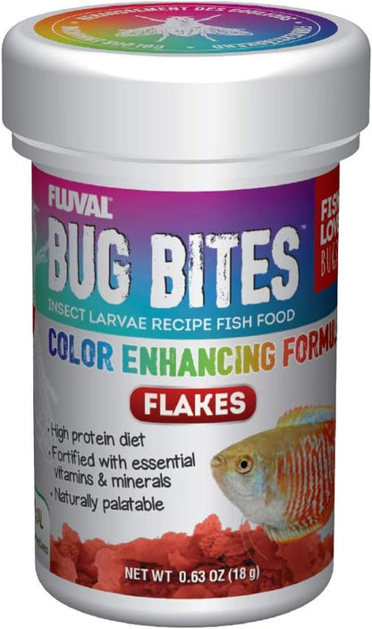 Fluval Bug Bites Color Enhancing Fish Food for Tropical Fish, Flakes for Small to Medium Sized Fish, 3.17 oz., A7348, Brown - Image 9