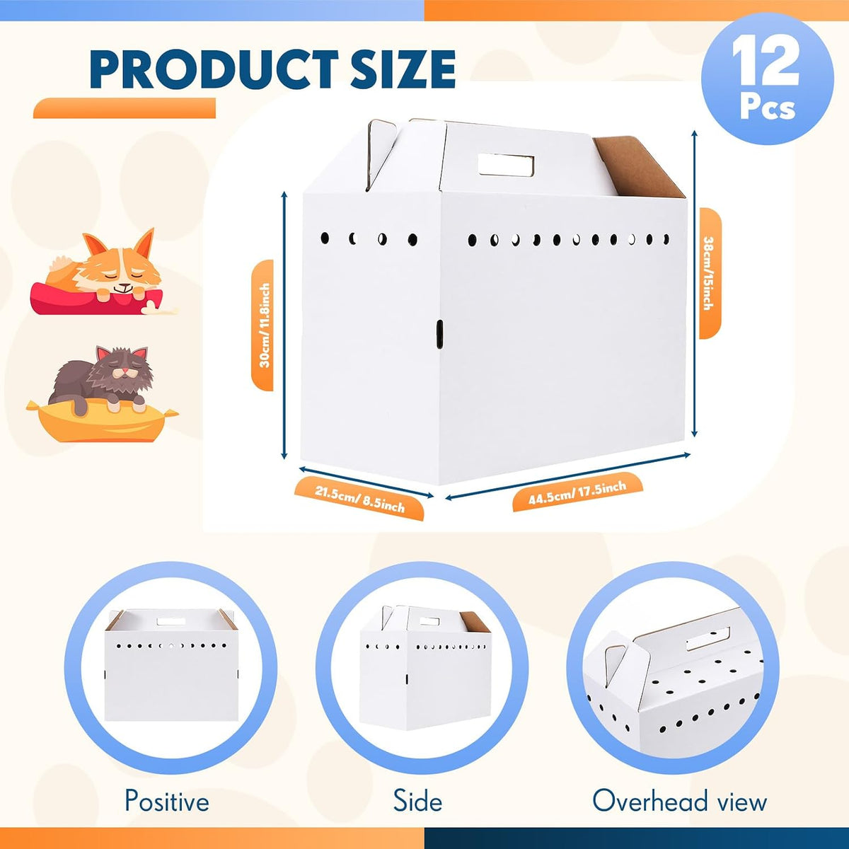 Kisston 12 piece small animal travel box folded layout