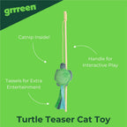 Authentic GRRREEN imported cat chew toy containing catnip for teeth cleaning and play