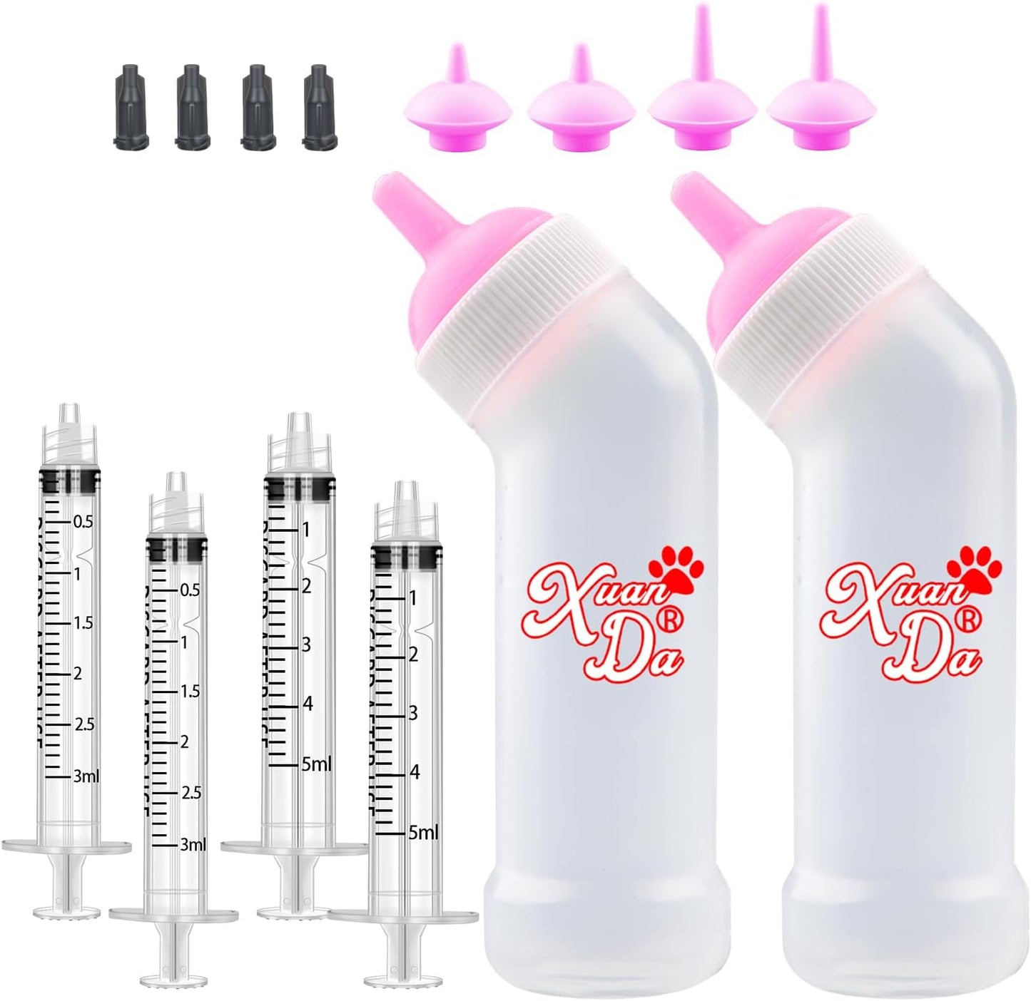 Packaging overview of the imported FJNATINH pet nursing kit for rabbits, kittens, and puppies.