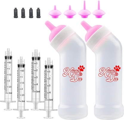 Packaging overview of the imported FJNATINH pet nursing kit for rabbits, kittens, and puppies.