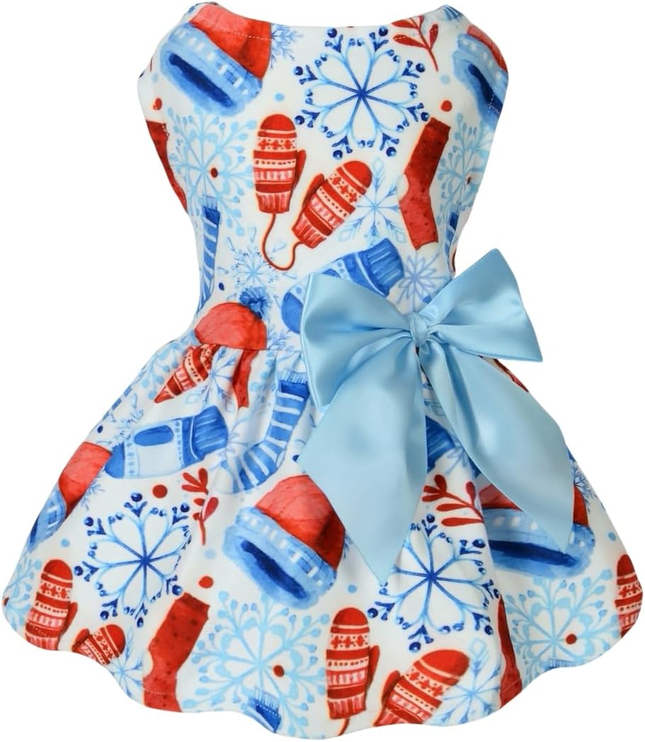 4th of July Dog Dress, Patriotic Puppy Outfit for Small Dogs, Red White Blue Star Print Pet Clothes, Soft Polyester Dog Tutu Dress for Independence Day Party,S - Image 9
