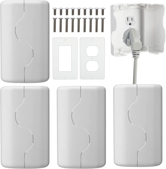 Tellegloww safety outlet cover box front view for baby proofing