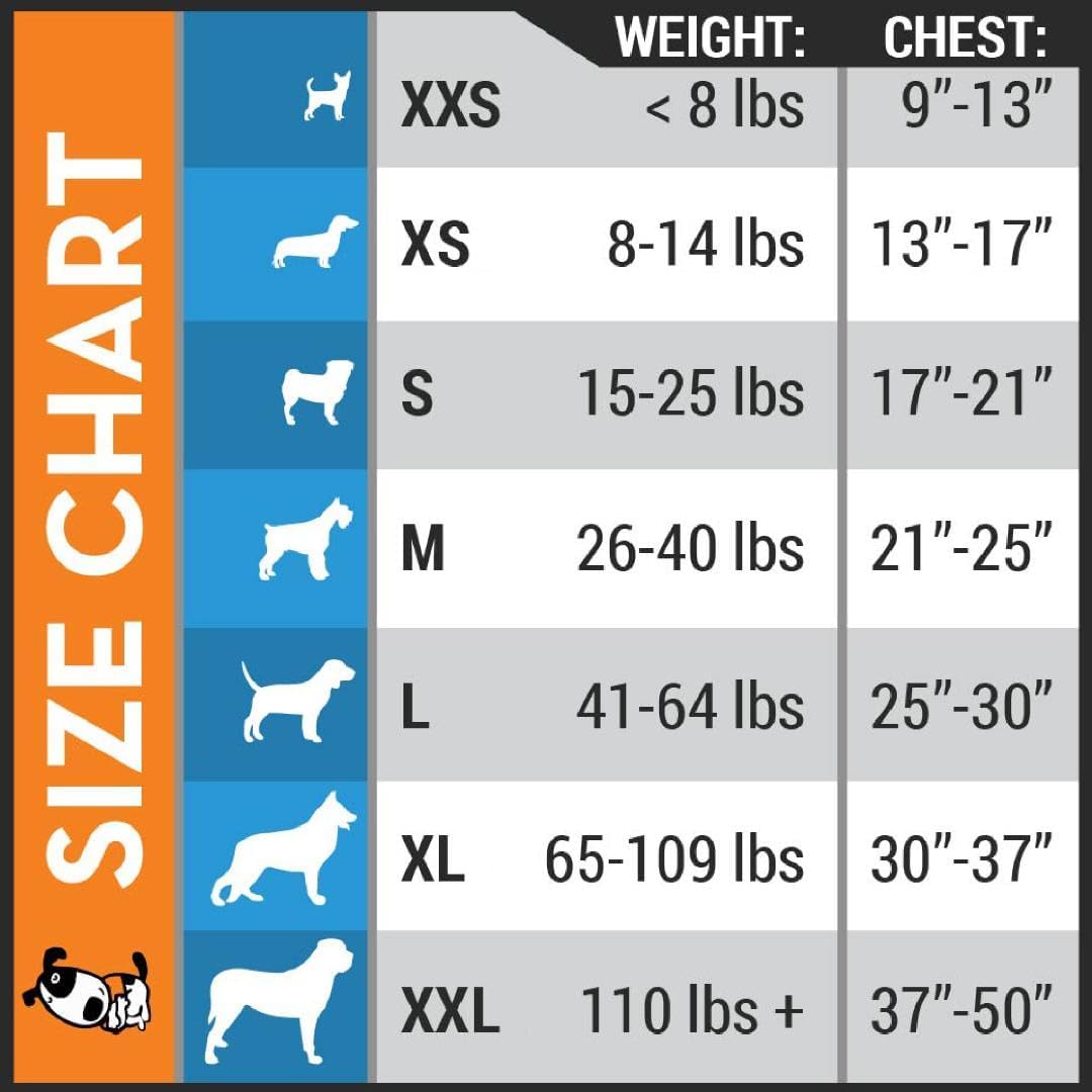 Large breed dog wearing platinum calming jacket
