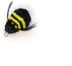 Close up of natural feather and hair cat wand replacement