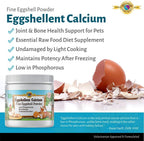 Fine eggshell powder texture for pet food
