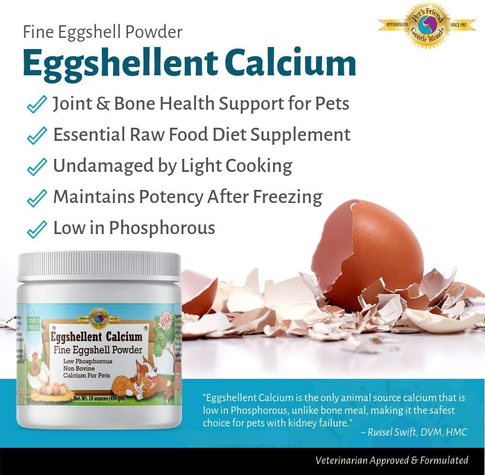 Fine eggshell powder texture for pet food