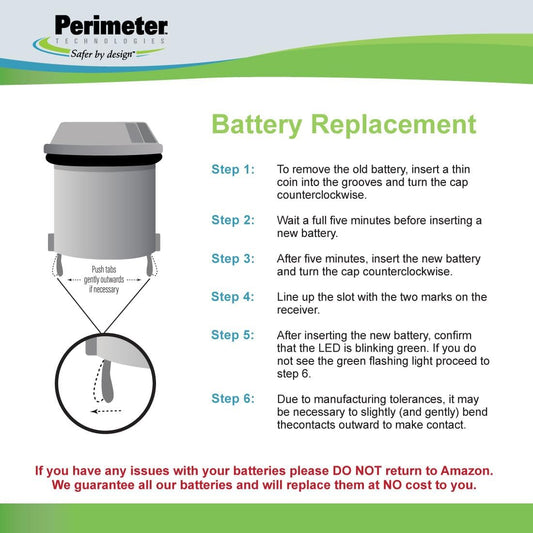 Perimeter Technologies compatible battery for R21 and R22 collars