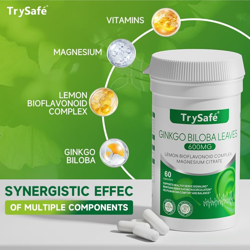 Back view of TrySafe supplement facts and ingredient breakdown.