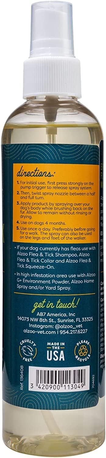 Alzoo dog repellent spray showing natural ingredients