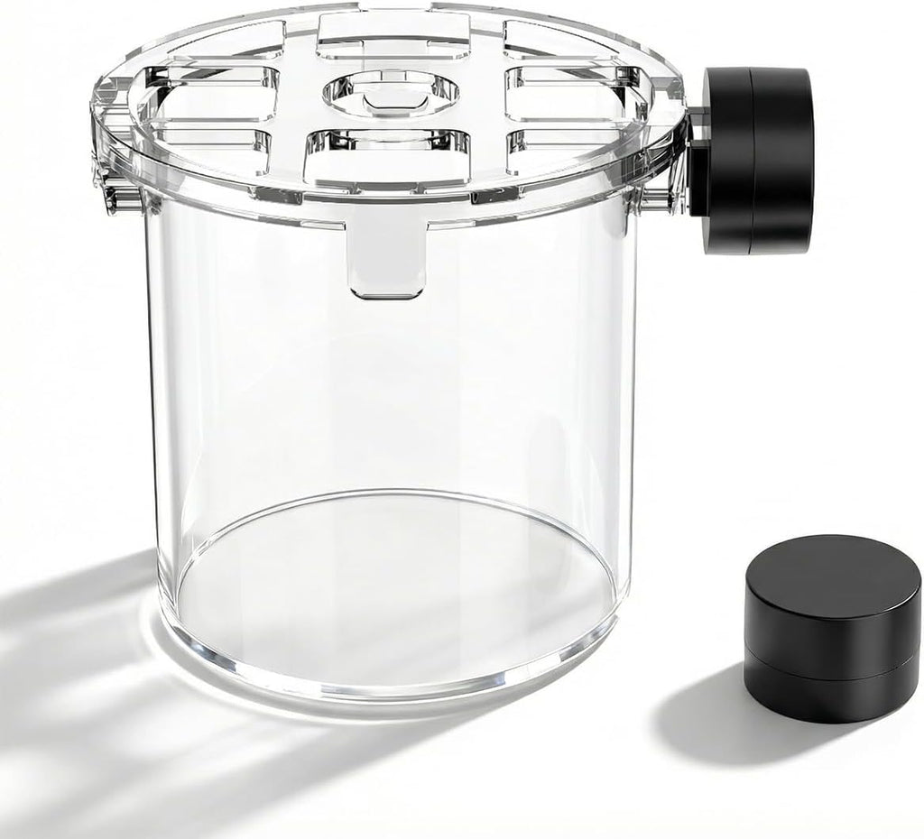 Miofis magnetic fish feeding ring front view floating on reef tank surface.