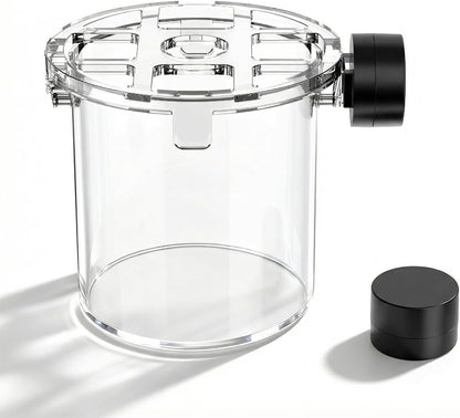 Miofis magnetic fish feeding ring front view floating on reef tank surface.
