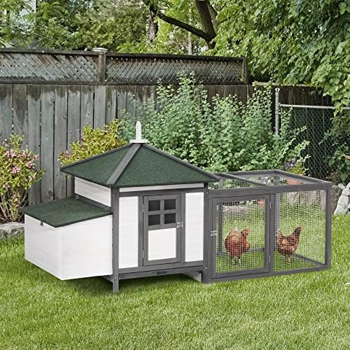 PawHut outdoor hen house side nesting box angle