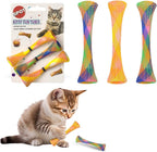 Spot Kitty Fun Tubes Cat Toy front view showing 3 pieces