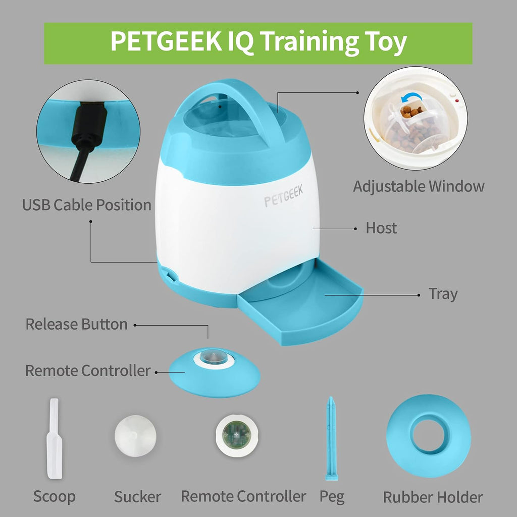 PETGEEK food grade ABS material automatic dog feeder showing feeding tray