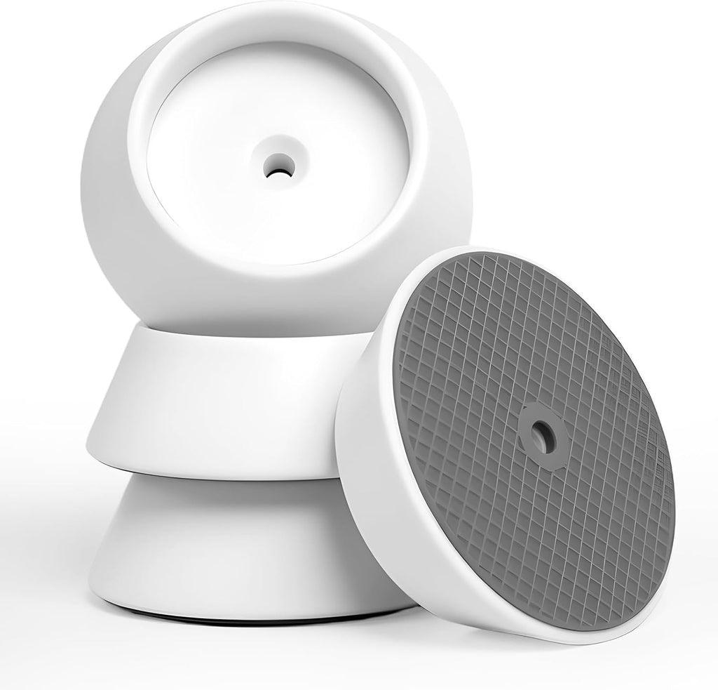 Mumeasy baby gate wall protector front view showing the clean white durable exterior design.