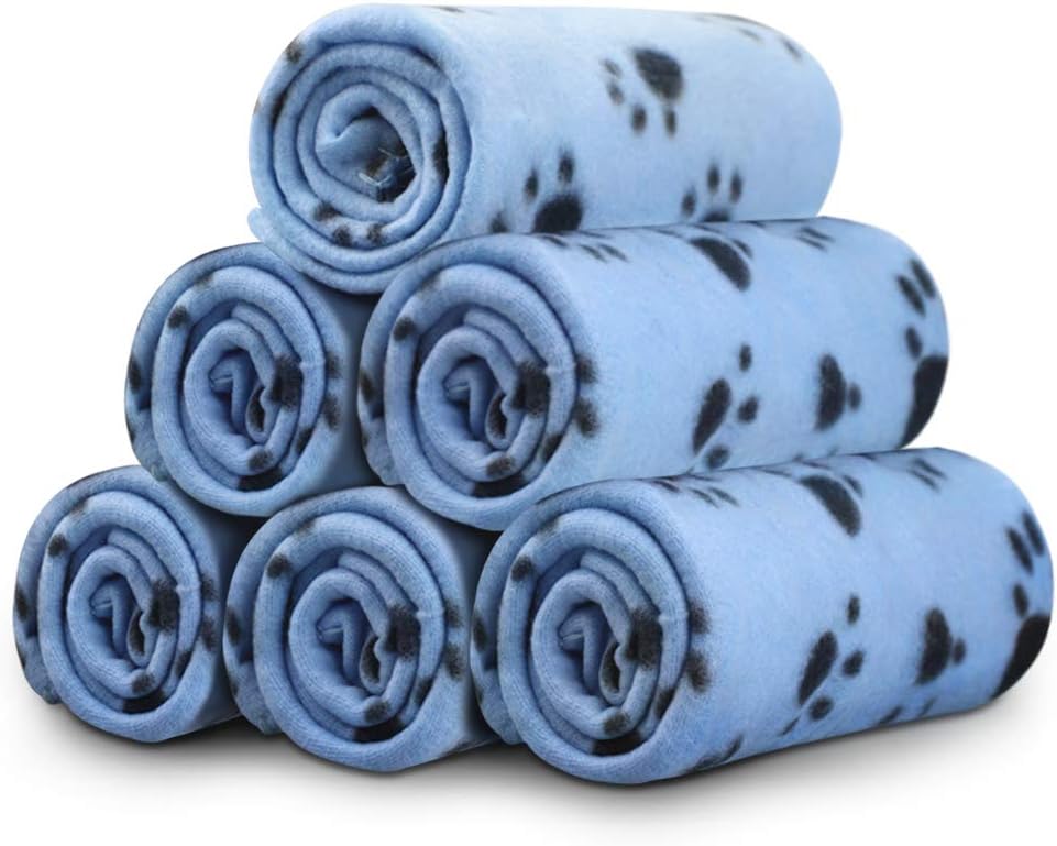 Comsmart Dog Blankets for Small Dogs, 6 Pack Puppy Blanket Cute Paw Print Pet Blanket for Dog, Puppy, Cat, Kitten, 24x28 inches - Image 14