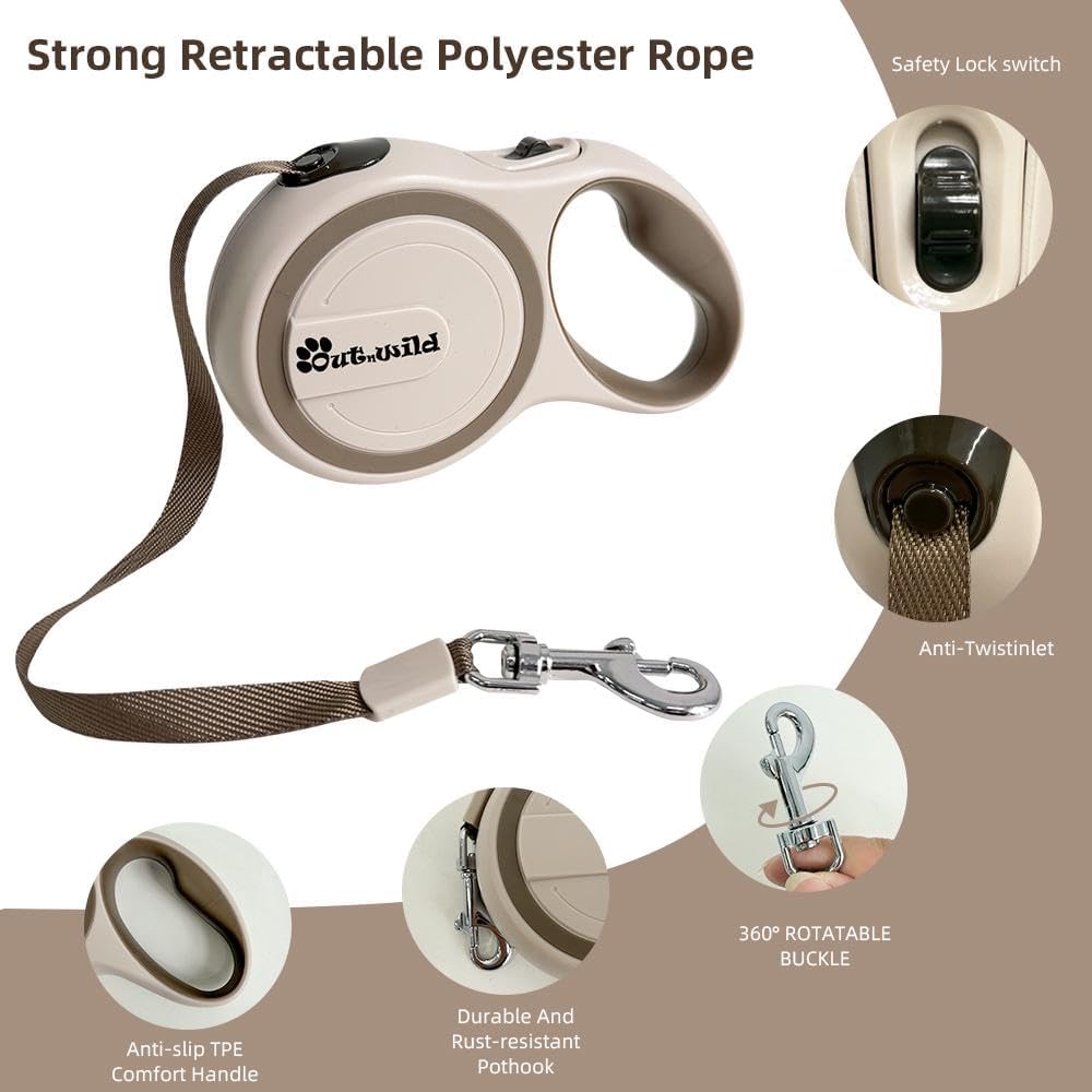 Outnwild 16ft dog leash ergonomic anti-slip handle
