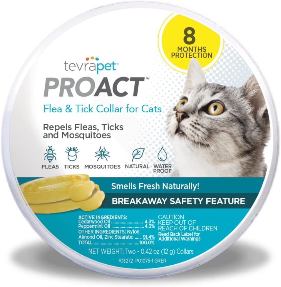 TevraPet Proact Flea and Tick Collar for Cats front packaging
