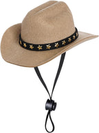 choyaxo Pet Cowboy Costume Cosplay Cap Halloween Costumes for Dogs Cat Pet Party Decoration Mini Cowboy Hat (Brown, Small) - Image 11
