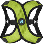 Gooby small and medium dog harness being adjusted on a pet back view.