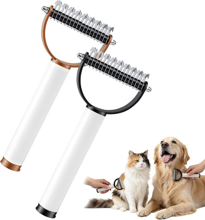 2-In-1 Double Sided Dematting Comb for Cats & Dogs, Multi-Functional Pet Detangling Comb, Double Sided Lint Remover Comb with Lint Roller, Suitable for Both Long and Short Haired Pets (Black) - Image 9
