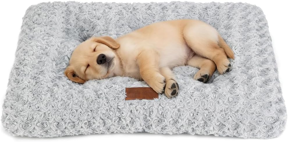Dog Bed Crate Pad - Soft Fluffy Pet Cushion Mat Anti-Slip Comfy Kennel Pad for Crates - Image 14