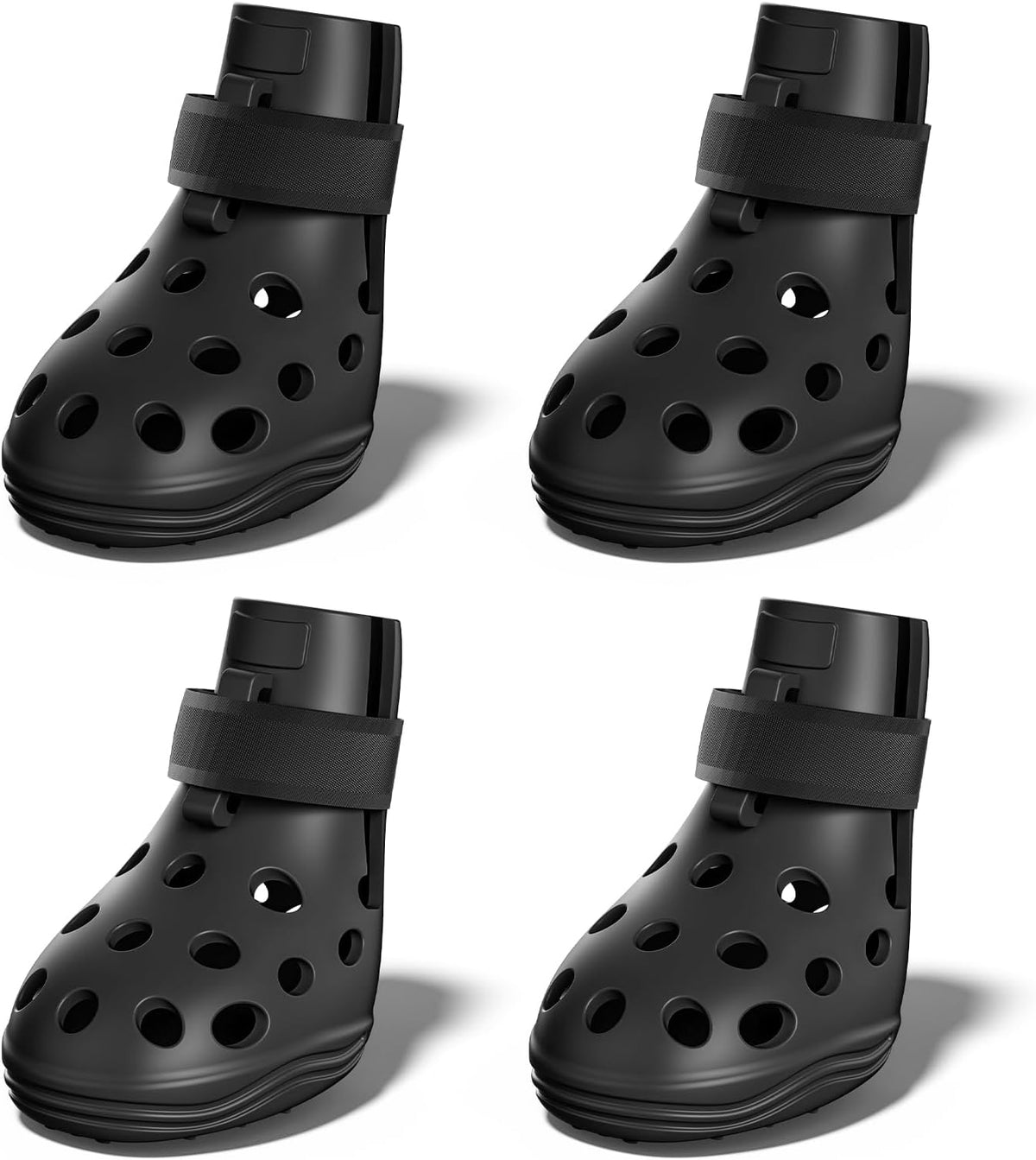 Waterproof dog shoes display for summer outdoor use