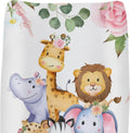 Biloban jungle animals changing pad cover front view showing safari design