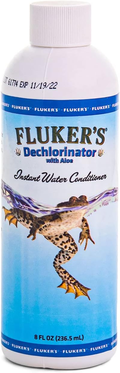 Fluker's Aloe Dechlorinator Reptile Water Conditioner 8 fluid ounce bottle front view