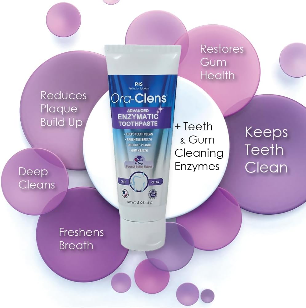 Side view of Ora-Clens enzymatic dental gel for pets