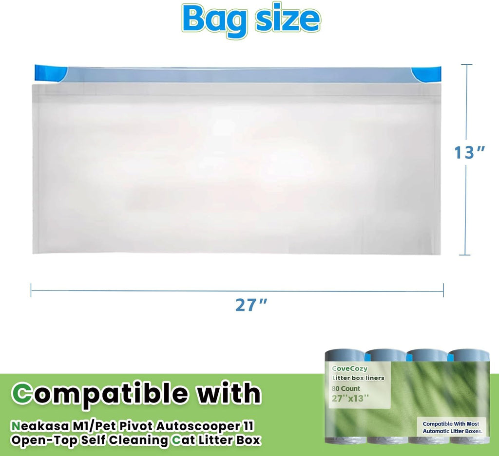 CoveCozy heavy duty leak proof cat litter bags roll