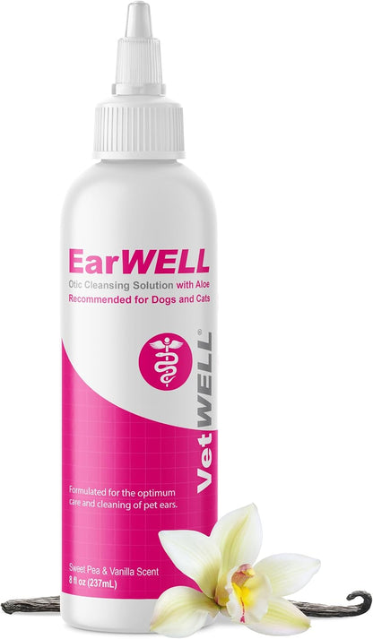 VetWELL Ear Cleaner for Dogs and Cats - Otic Rinse for Infections and Controlling Ear Infections and Odor in Pets - 8 oz (Cucumber Melon) - Image 10