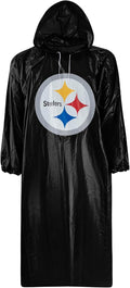 NFL Waterproof Rain Poncho for Adults, Sporty, Elastic Sleeves and Drawstring Hood, Unisex Rain Coat - Image 1