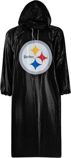 NFL Waterproof Rain Poncho for Adults, Sporty, Elastic Sleeves and Drawstring Hood, Unisex Rain Coat - Image 1
