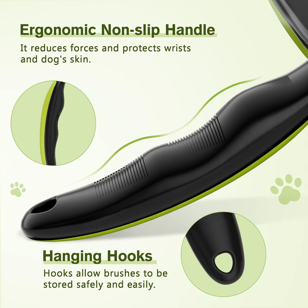 Pecute undercoat hair removal brush for heavy shedding double coat dogs