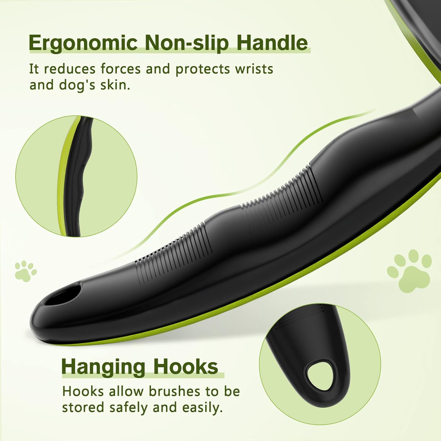 Pecute undercoat hair removal brush for heavy shedding double coat dogs