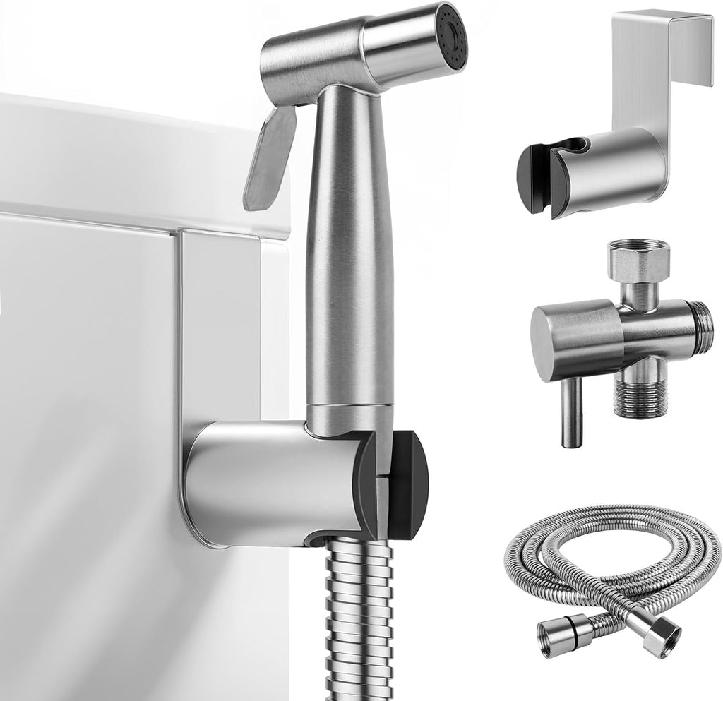 Homwe handheld bidet sprayer front view premium stainless steel